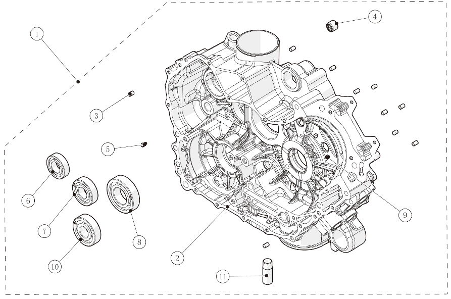 Venstre veivhus og tilhørende komponenter