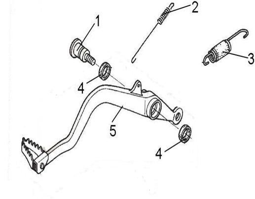 PEDAL, BREMS (T3 EFI)