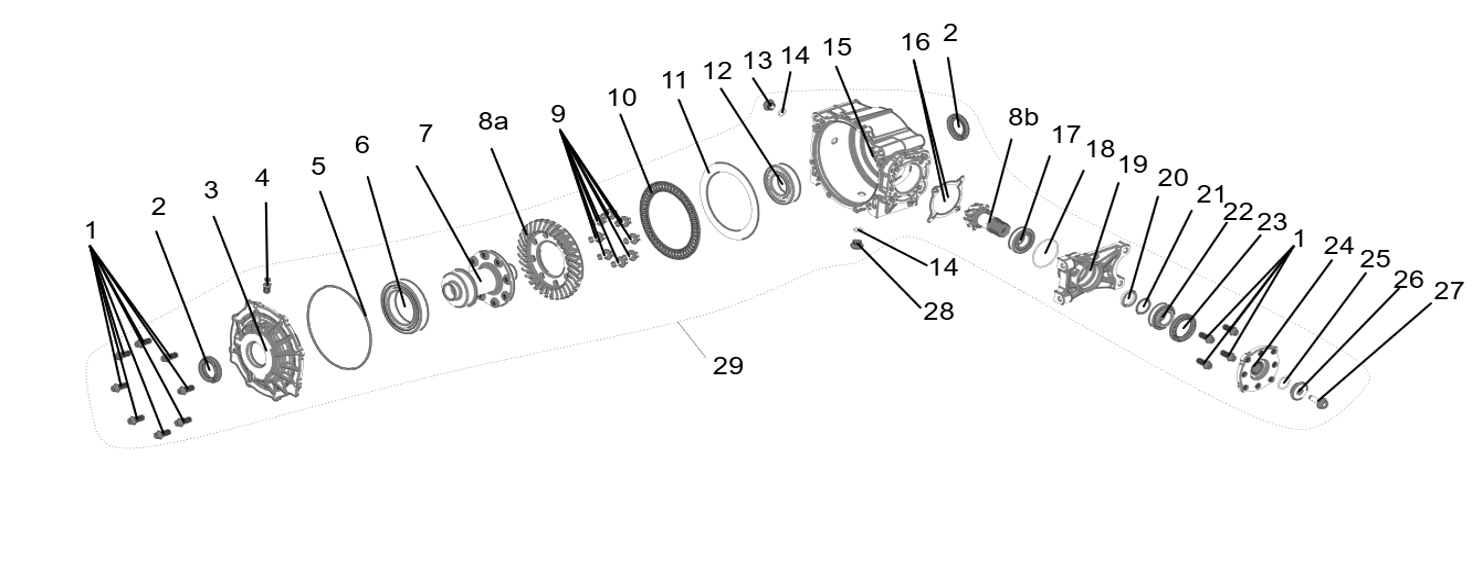 BAKAKSEL MONTERING (INGEN DIFFERENSIAL, INGEN ABS, TRE BREMSER)