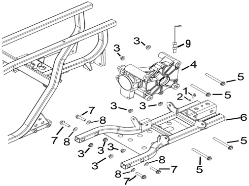 Bakre girkassebrakett