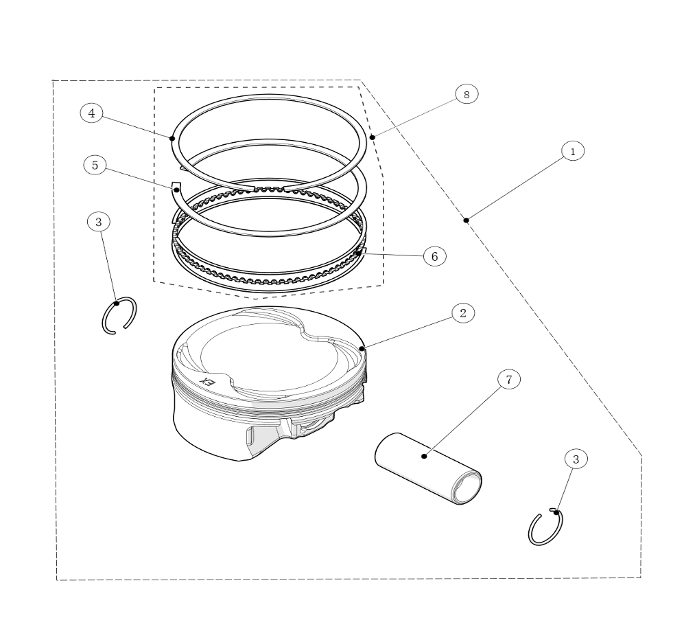 Stempel og ring-sett AT6