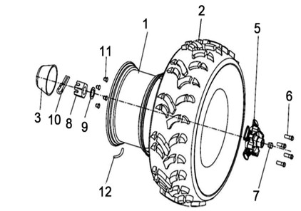 Bakhjul (LINHAI 565)