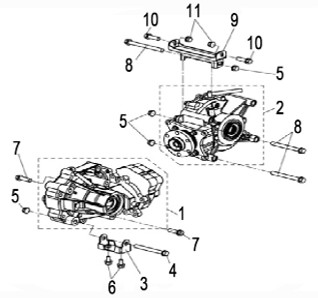 Front og bakre girkasse (LINHAI 565)