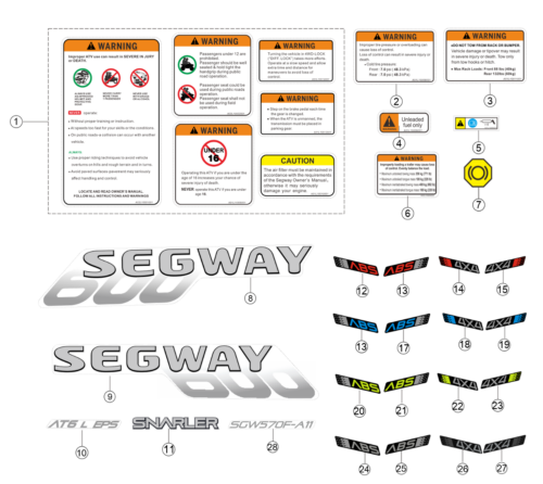 DEKALER OG MERKER (AT6 ABS)