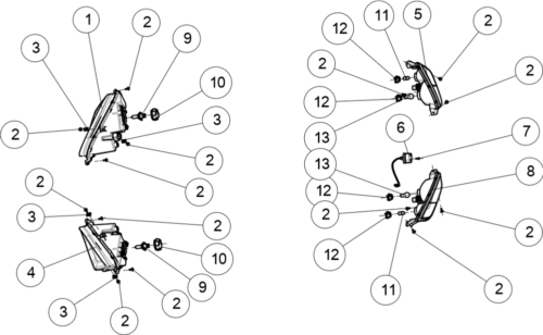 LAMPE MED BLINKLYS (AT6 ABS)