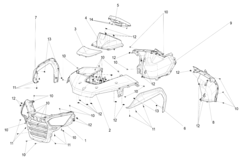 FRONTPLASTDELER (AT6 ABS)