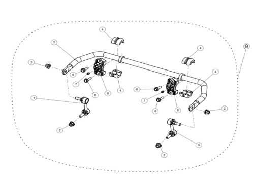 BAKRE STABILISATORSTANGENHET (AT6 ABS)