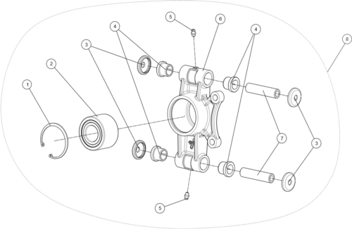 VENSTRE BAKHJULSLAGERENHET (AT6 ABS)