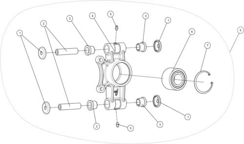 HØYRE BAKHJULSLAGERENHET (AT6 ABS)