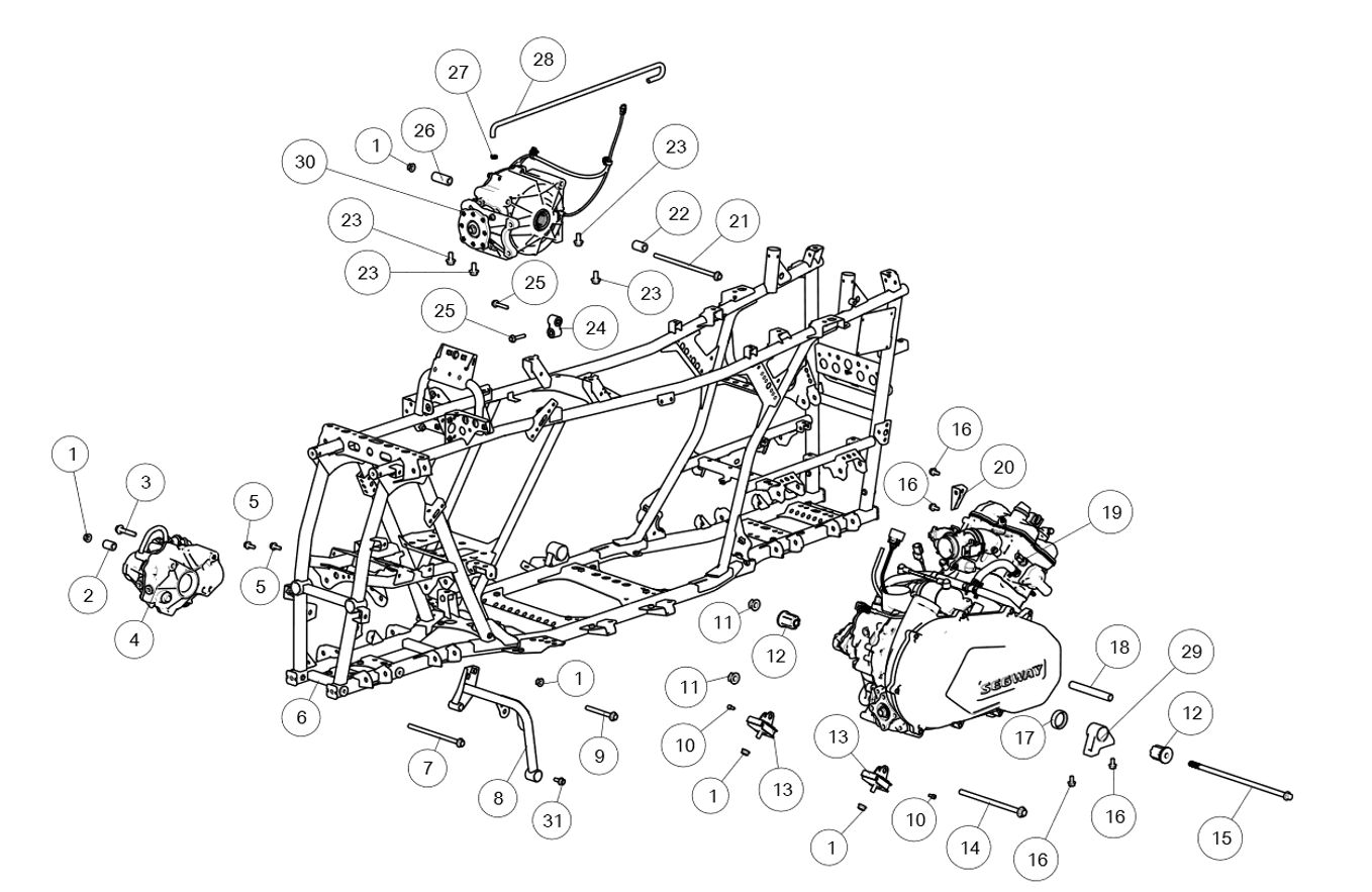 MOTOR OG DRIVLINJEFESTE (LANG VERSJON) (AT6 ABS)