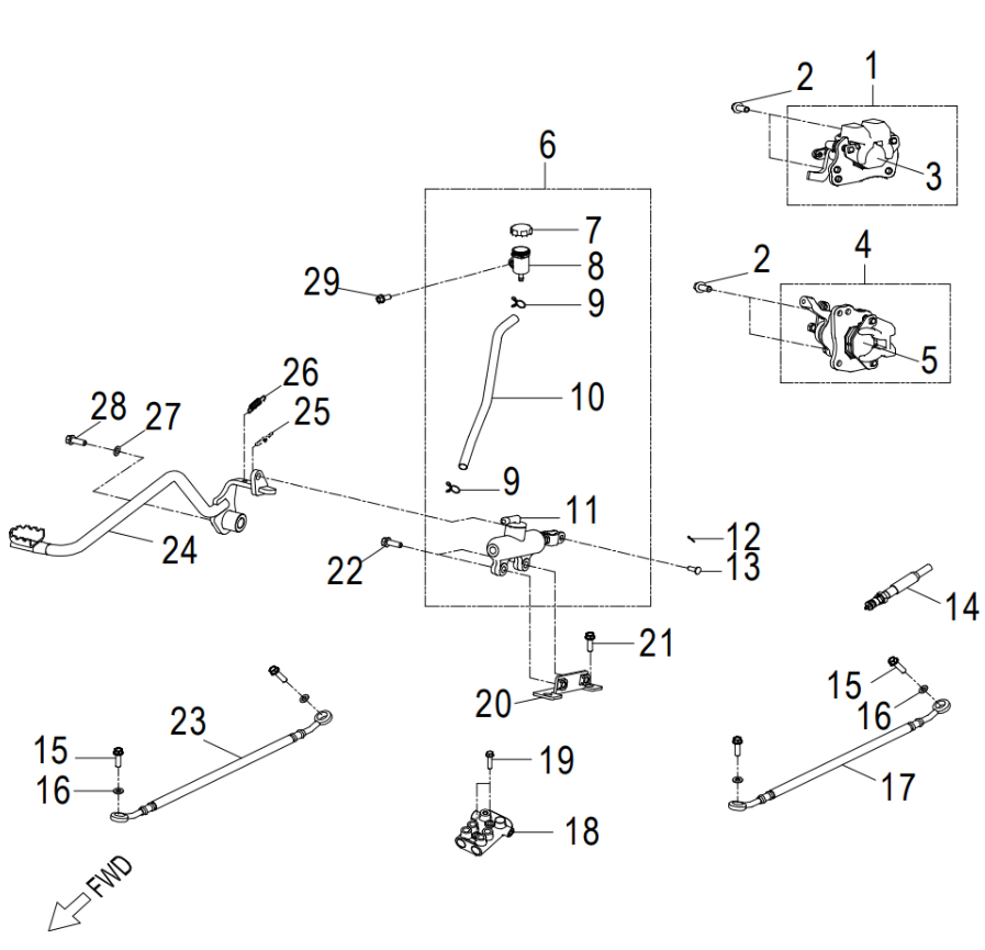 BAKBREMS (CROSSLAND 400)