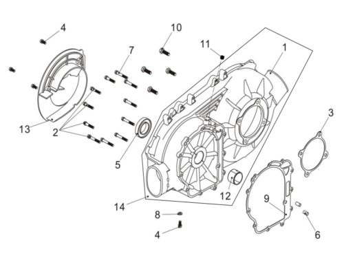 CVT DEKSEL INVENDIG (LANDFORCE 650)