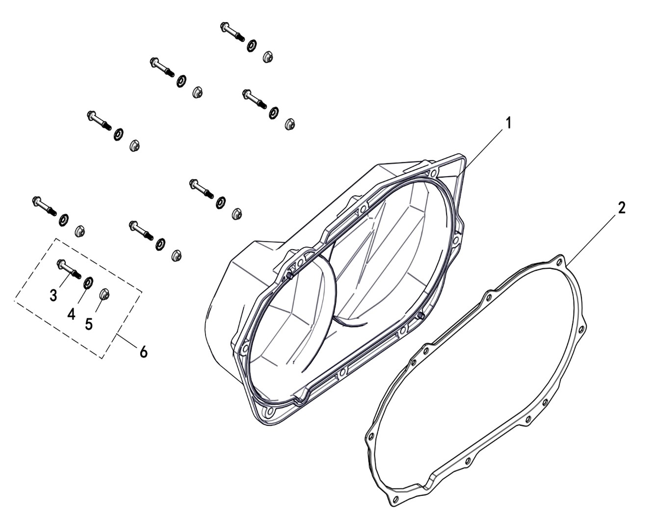 CVT DEKSEL UTVENDIG (LANDFORCE 650)
