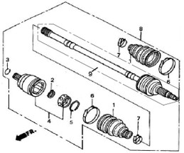 DRIVAKSEL VENSTRE FORAN (FOR 4WD) (LINHAI 500)