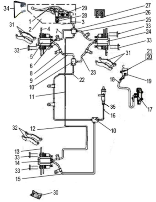 BREMSESYSTEM (LINHAI 500)
