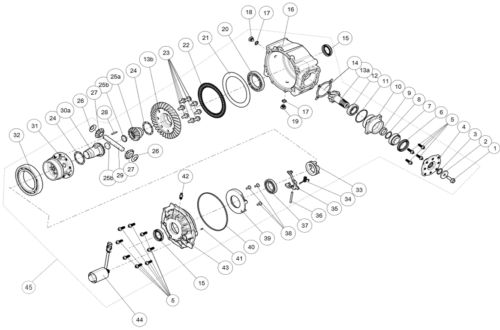 Bakaksel med differential (UT6)