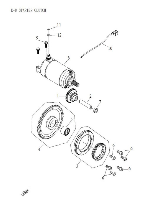 Starter clutch (ACCESS 450)