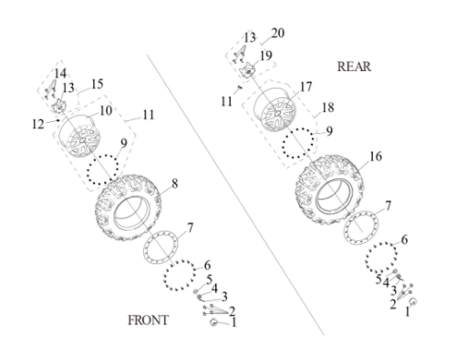 Beadlock-felg 27 tommer (UT6)