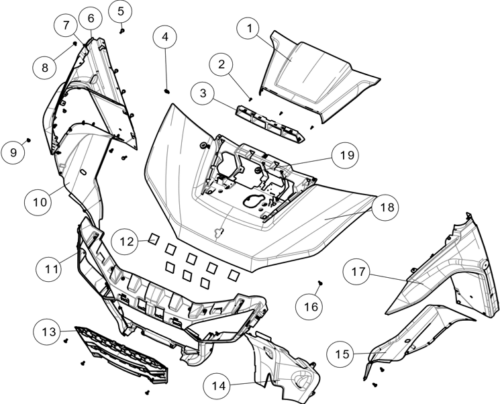 Frontplastdeler (UT6)