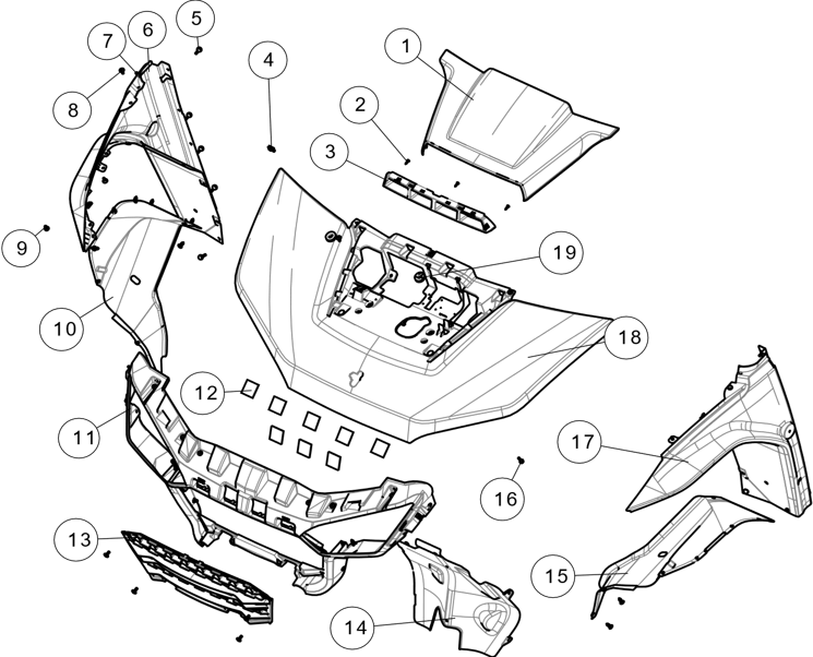 Frontplastdeler (UT6)