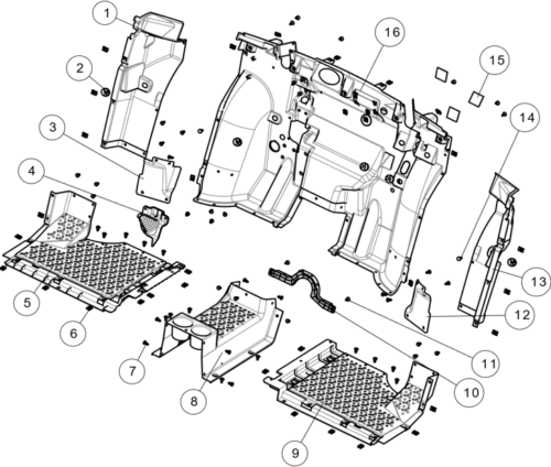 Cockpit fotpedaldeler (UT6)