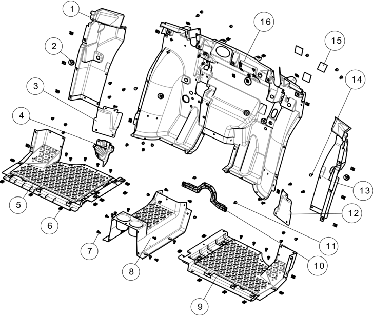 Cockpit fotpedaldeler (UT6)