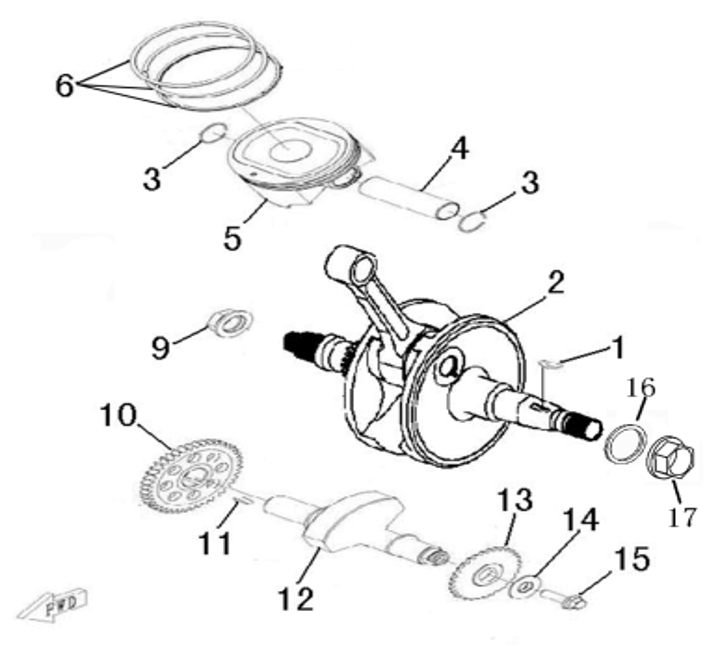 VEIVAKSELKOMPONENT (LINHAI 500)