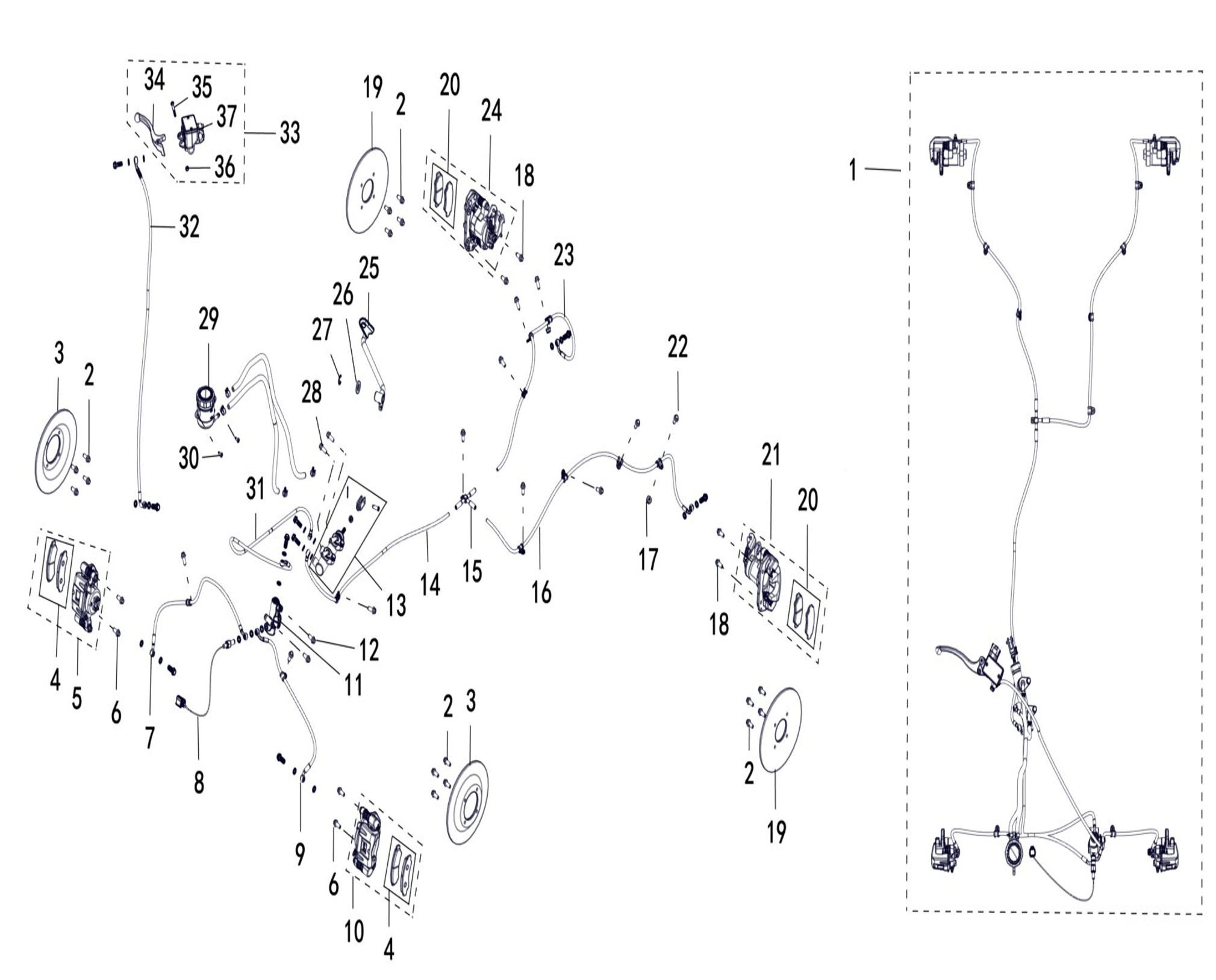 BREMSESYSTEM (LANDFORCE 650)