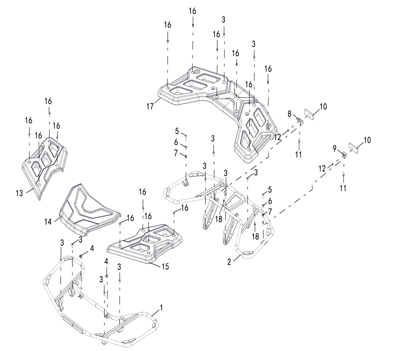 BAGASJEBRETT (LANDFORCE 650)