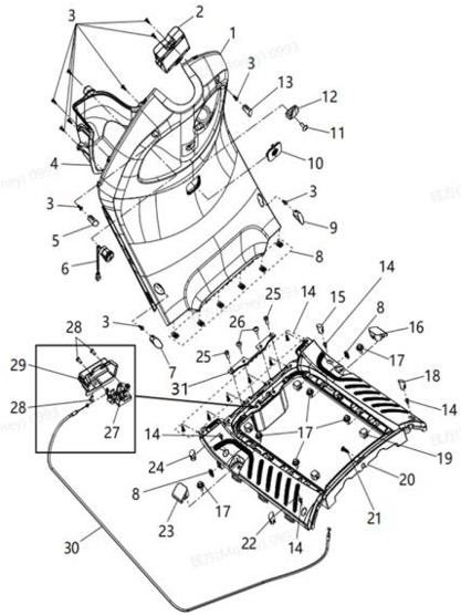 FRONT VINDSPERRE EPC E300SE