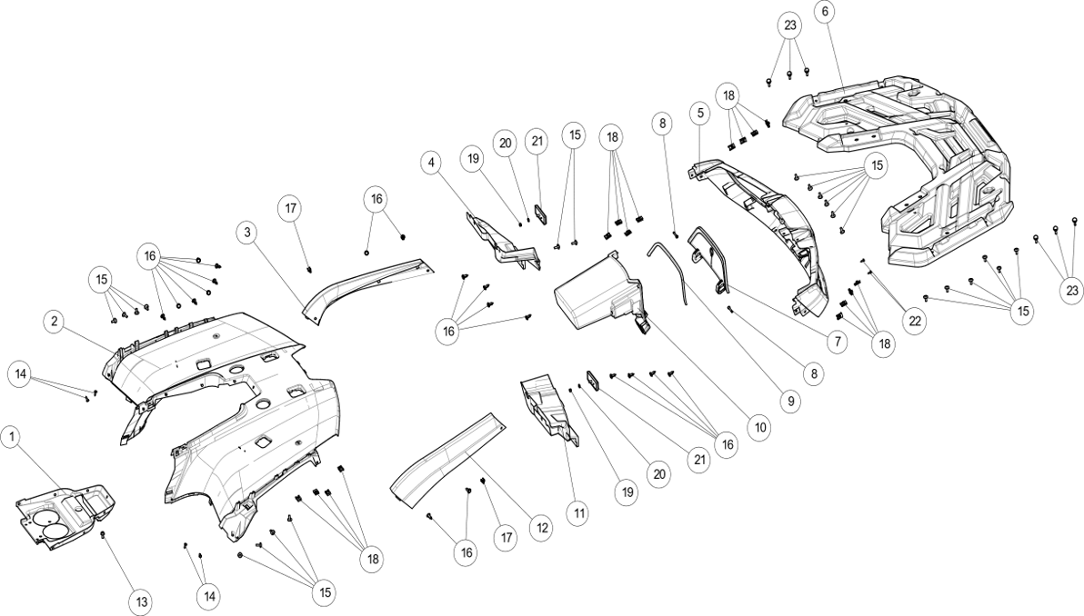 Bakre karosserideler (AT10 ABS)