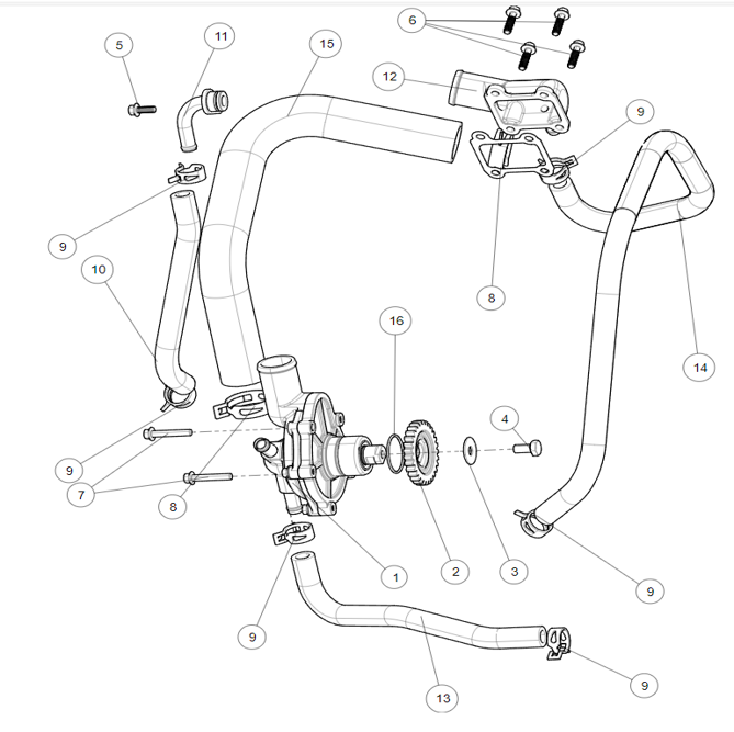 Vannpumpe (AT10 ABS)
