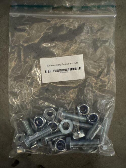 Corresponding Screws and nuts