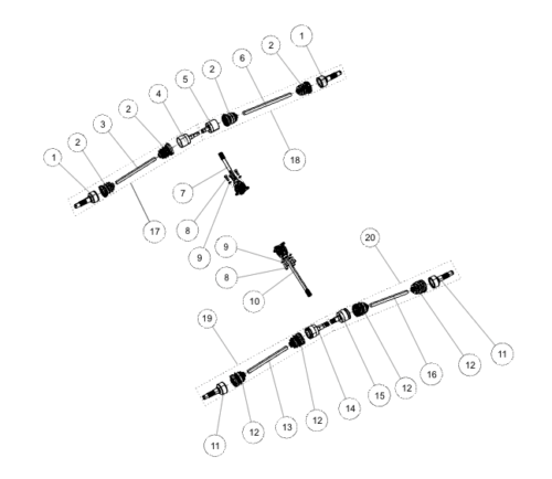 DRIVAKSEL LANG VERSJON AT5 ABS