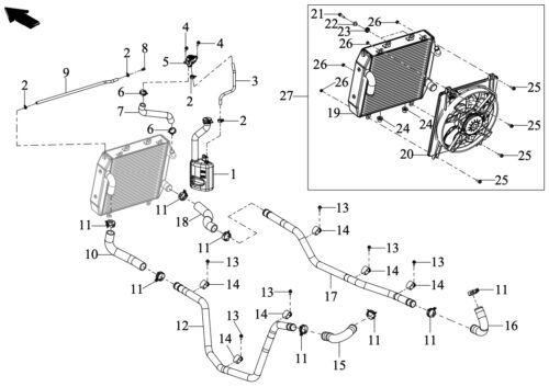 Kjølesystem (AT10 W ABS)