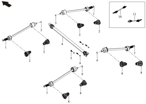 Drivaksel (AT10 W ABS)