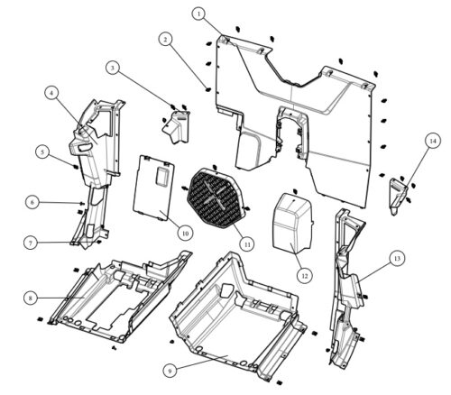 Bakpanel i cockpit (SX20T)