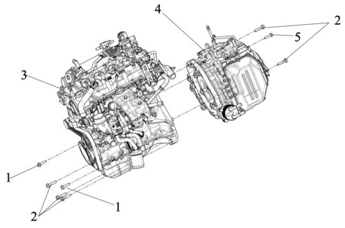 Motor og girkasse (SX20T)
