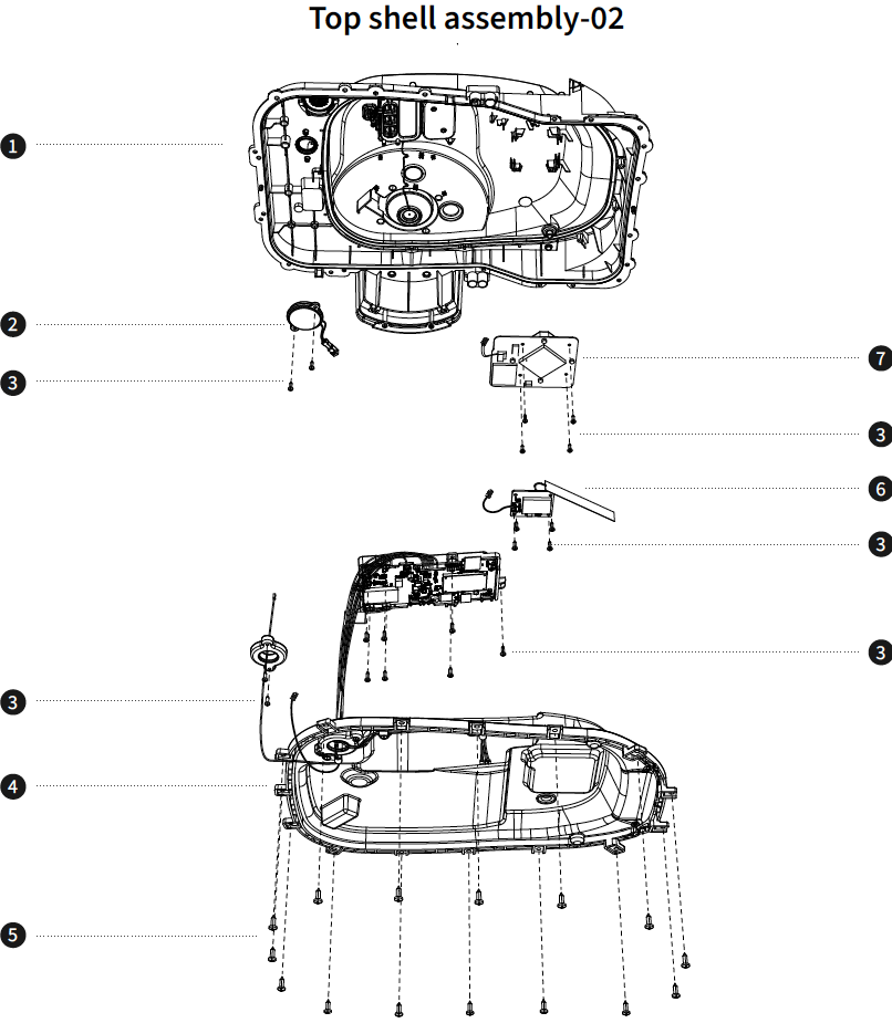Top shell assembly-02 H-SERIE - Crossbutikken